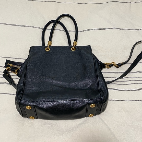 MARC by Marc Jacobs Black Leather Satchel Handbag - Picture 7 of 11